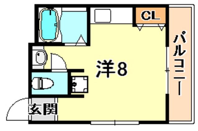 リバーライス11(ワンルーム/1階)の間取り写真