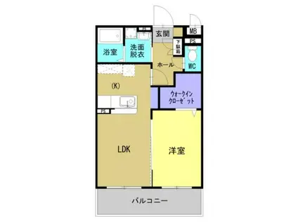 BLISS小池原(1LDK/2階)の間取り写真