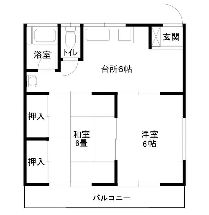 コーポ一寸木 2階階 間取り