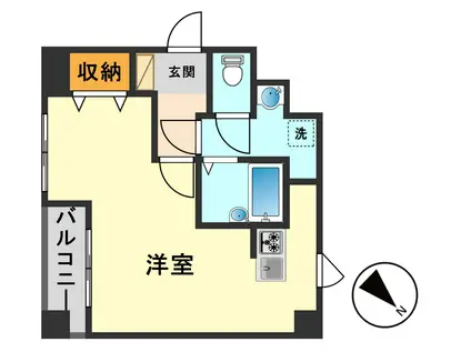 東京TEBIKI(ワンルーム/4階)の間取り写真