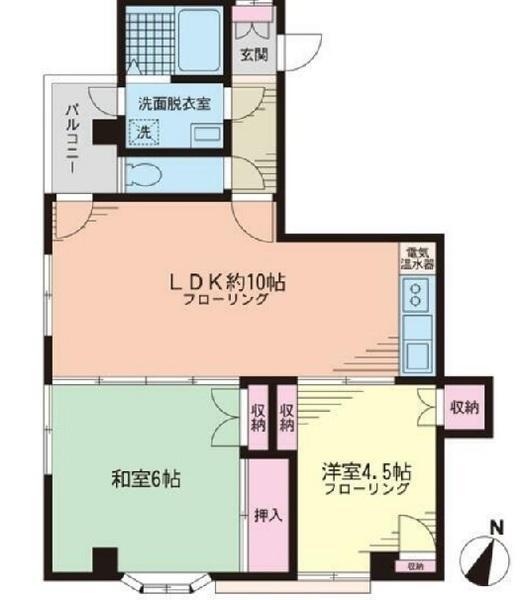 リバーブランチ(2LDK/4階)の間取り写真