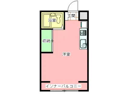 GLORY(ワンルーム/3階)の間取り写真