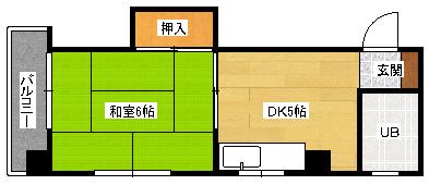 はいしげビル(1DK/3階)の間取り写真