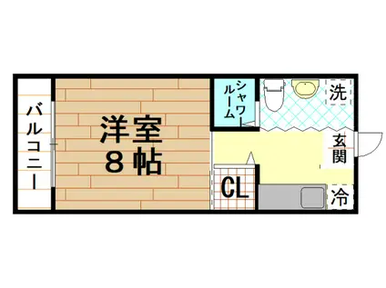 STUDIO NAGASE(1K/1階)の間取り写真