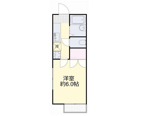 SAMAX PRENDRE(1K/1階)の間取り写真