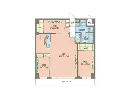 プレジオ西宮北口(3LDK/5階)の間取り写真