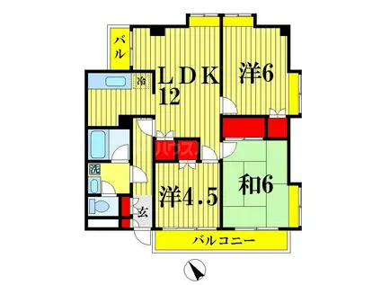 向島ホームズ(3LDK/2階)の間取り写真