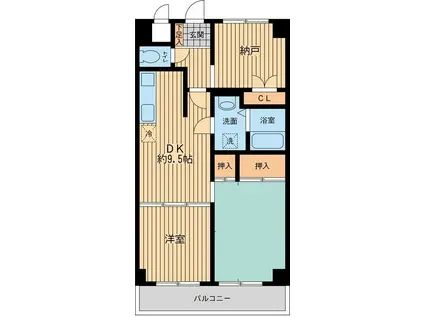 アビタシオンクレール(2SDK/6階)の間取り写真