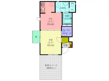 メゾン昇春(1DK/1階)の間取り写真