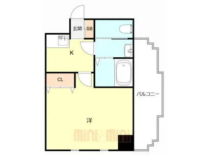フェアリーコート歌島橋(1K/5階)の間取り写真