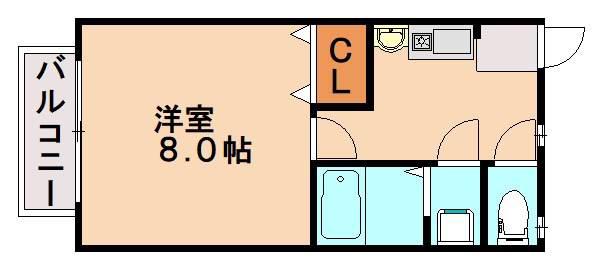 PLACE21(1K/2階)の間取り写真