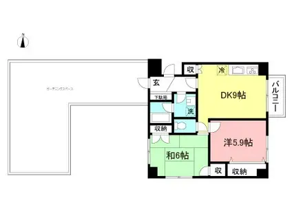 BSロイヤルハイム(2DK/2階)の間取り写真
