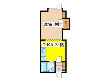 ラ・シエル芦野(1DK/1階)の間取り写真