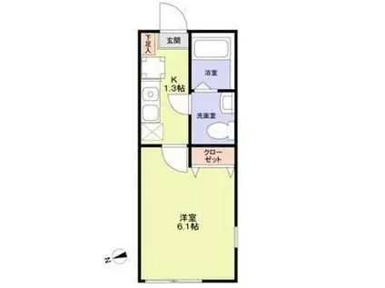 エヌ-ハーバー ラグーン エスイー(1K/1階)の間取り写真