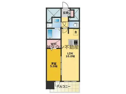 プレサンス大須観音駅前(1LDK/11階)の間取り写真