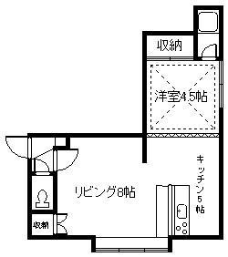 マジョリカA・B(1LDK/2階)の間取り写真