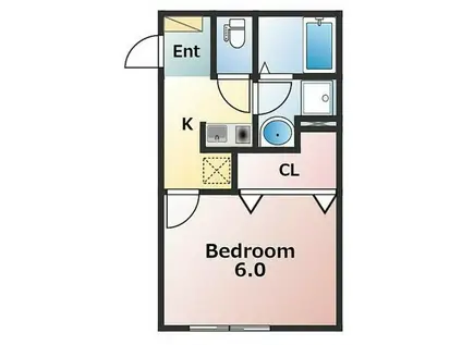 プレシャス熊谷(ワンルーム/1階)の間取り写真