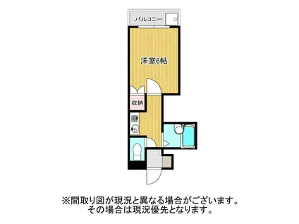 グレース草深(1K/2階)の間取り写真