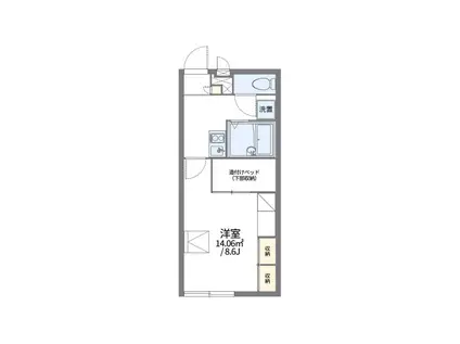 レオパレス竹渕東(1K/1階)の間取り写真