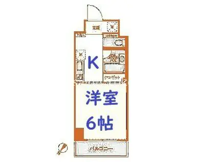 ロワール関内エナジス(1K/3階)の間取り写真