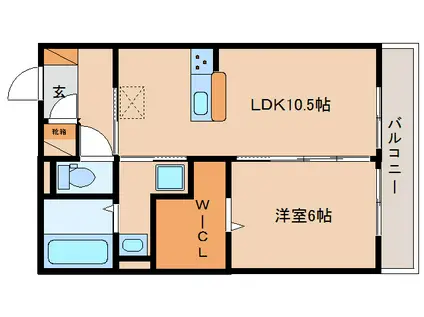 グランデ(1LDK/3階)の間取り写真