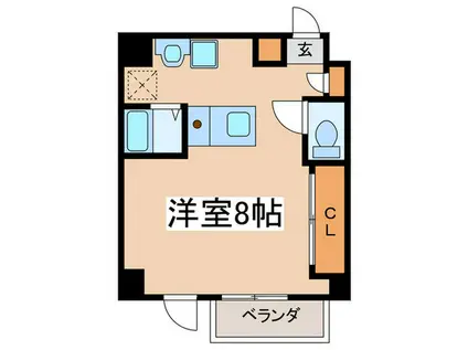 アールレジデンス(ワンルーム/4階)の間取り写真