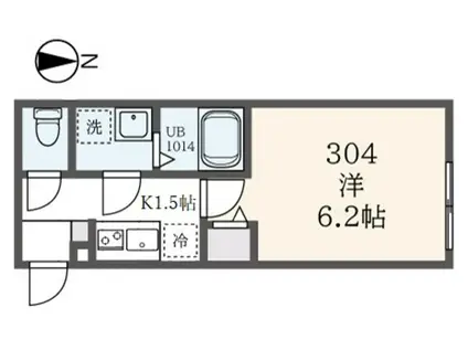 K-HILLS生田(1K/3階)の間取り写真