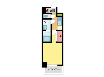 アーバングリーン甲子園(1K/5階)の間取り写真