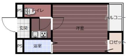 ラポルテじゅじゅ(1K/3階)の間取り写真