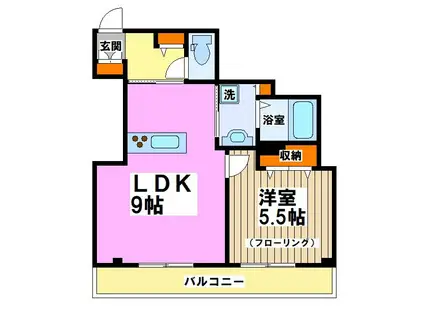 PALACE OGIKUBO(1LDK/2階)の間取り写真