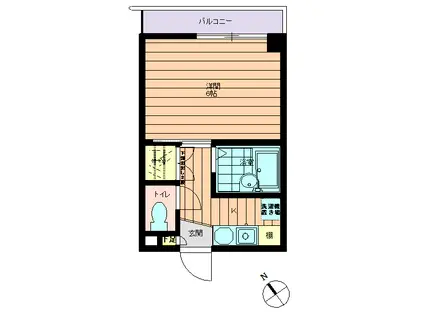 Nグランデージ(1K/2階)の間取り写真