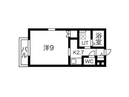 MONSTERA (1K/2階)の間取り写真