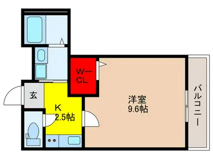 フジパレス新森III番館(1K/1階)の間取り写真