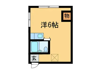 ぴあコマキ(ワンルーム/1階)の間取り写真