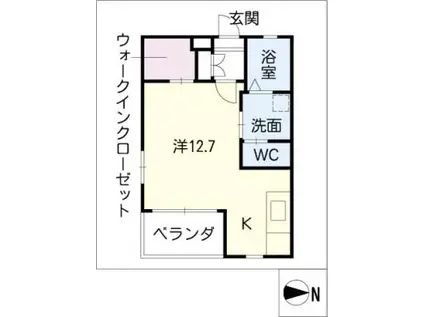 メゾンド銀乃杜II(ワンルーム/3階)の間取り写真