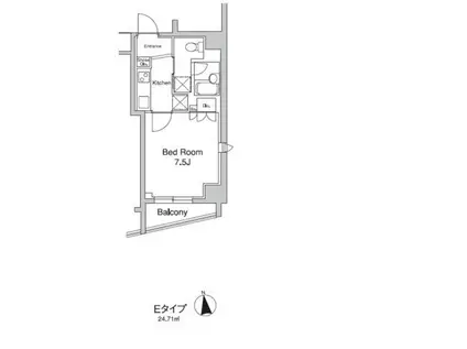 プラウドフラット代々木上原(1K/8階)の間取り写真