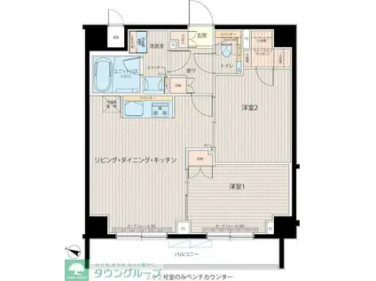 ルーブル中板橋六番館(2LDK/8階)の間取り写真