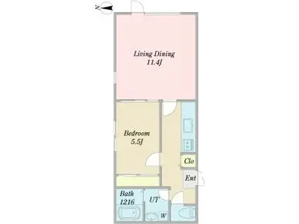 パラッツォ麻生南公園(1LDK/4階)の間取り写真