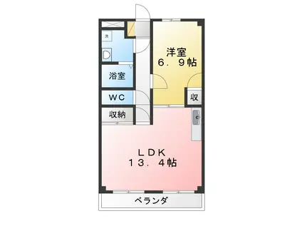 ヨーカ・ルナージュ(1LDK/3階)の間取り写真