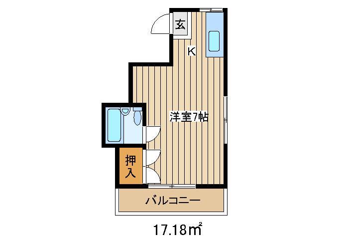 シティコーポII(1K/2階)の間取り写真