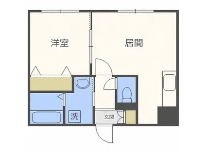 ノースポイント元町(1LDK/2階)の間取り写真