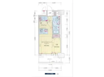 プレサンス太閤通ファシール(1LDK/10階)の間取り写真