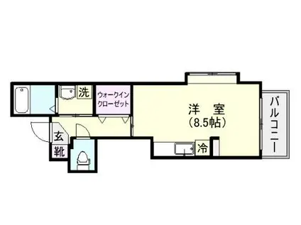 MC DESIGN BLDG(ワンルーム/5階)の間取り写真