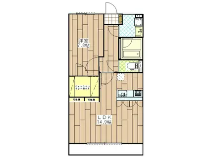 グラン ルーチェ 102(1LDK/1階)の間取り写真
