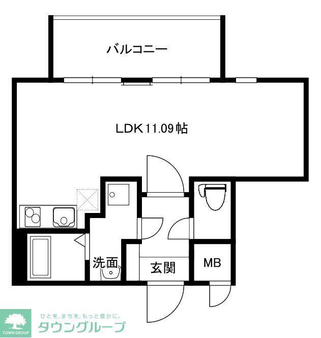 MODERN PALAZZO 平尾(ワンルーム/2階)の間取り写真