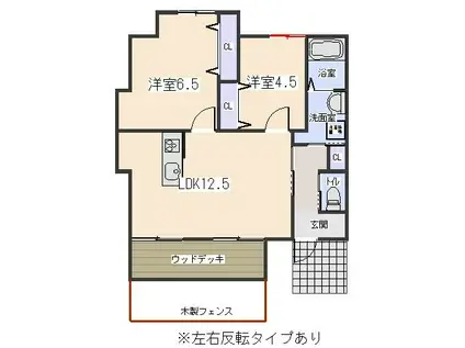 D-STYLE(2LDK/1階)の間取り写真