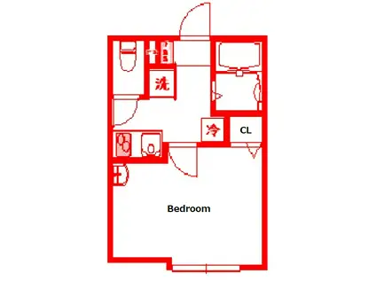 BAY FLAY HOSHIKAWA(1K/3階)の間取り写真