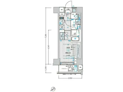 ブライズ鶴見本町通マキシヴ(1K/5階)の間取り写真
