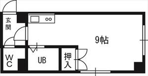 シティキャッスル(ワンルーム/4階)の間取り写真