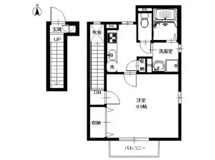 プチ・アルジャンII(1K/2階)の間取り写真